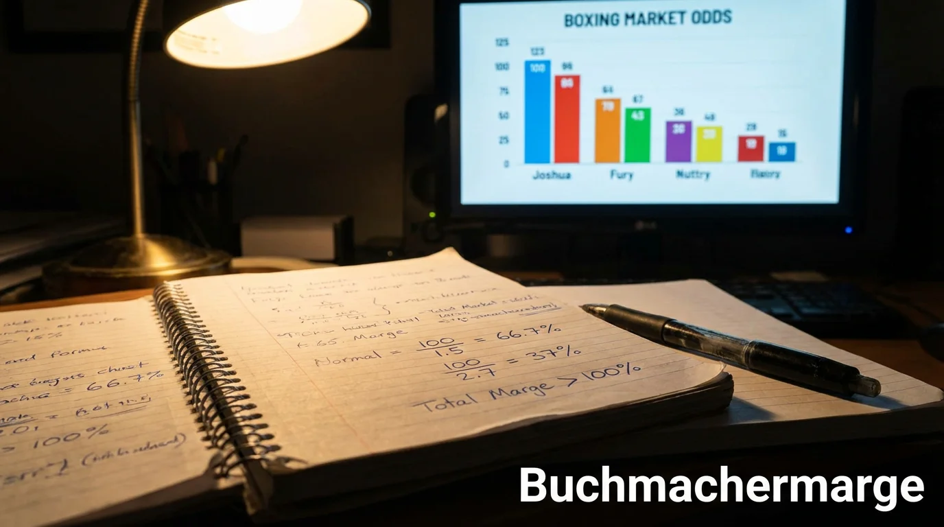 Analyse von Wettquoten und Margen auf einem Bildschirm – Buchmachermarge Boxen